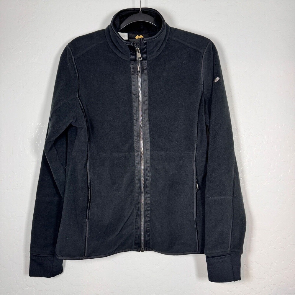 Obermeyer Fleece Jacket Full Zip Soft Black Resort Coat Women's Large‎